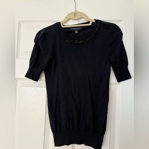 Embellished navy sweater by Banana Republic